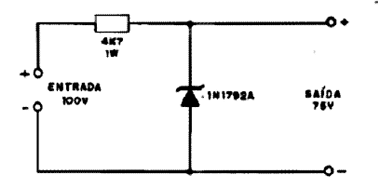 Regulador de 75 V x 10 mA Regulador de 75 V x 10 mA