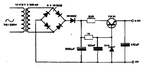 Fonte de 5 V x 500 mA Fonte de 5 V x 500 mA