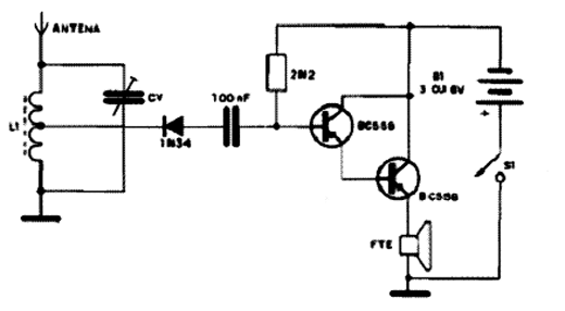  Rádio AM Com Transistores PNP 