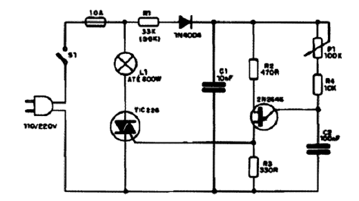 Dimmer com TRIAC e Unijunção Dimmer com TRIAC e Unijunção