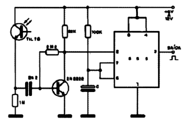  Monoestável Infravermelho com 555 