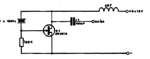  Oscilador a Cristal de 1 a 15 MHz  