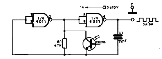 Astável CMOS Sensível à Luz - 4011 Astável CMOS Sensível à Luz - 4011