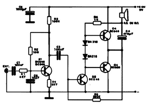 Amplificador Complementar BC548-BC558 Amplificador Complementar BC548-BC558