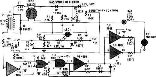  Detector de Fumaça e Gás 