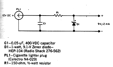  Redutor de 12 V Para 9 V x 12 mA 