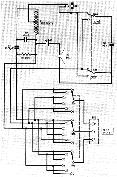 Esquema do Identificador de Transistores Esquema do Identificador de Transistores