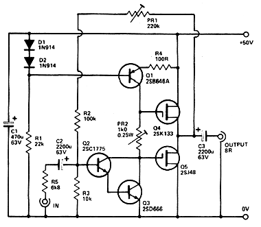 Amplificador MOSFET de 20 W Amplificador MOSFET de 20 W