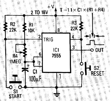 Monoestável com o 7555 Monoestável com o 7555
