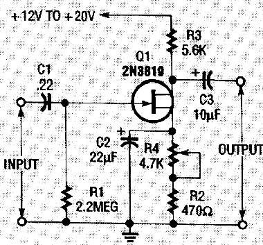Amplificador JFET com Fonte Comum Amplificador JFET com Fonte Comum