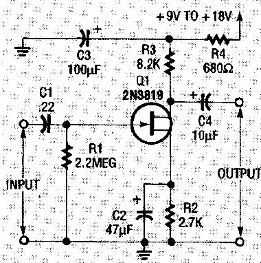 Amplificador JFET de Uso Geral 