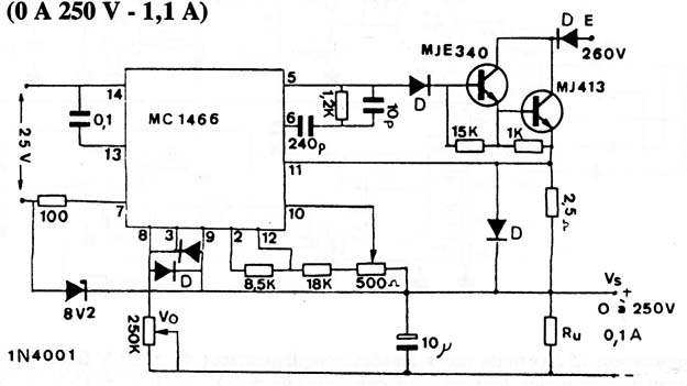 Regulador de Tensão de 0 a 250 V x 1 A
Regulador de Tensão de 0 a 250 V x 1 A