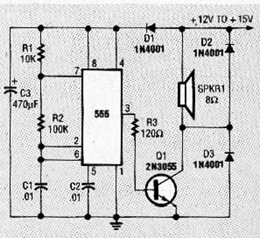 Oscilador de Potência de 800 Hz com o 555
Oscilador de Potência de 800 Hz com o 555