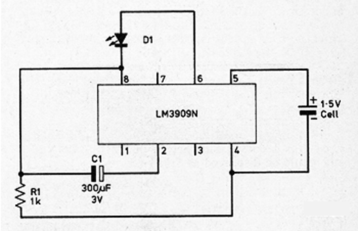 Pulsador LED de Muito Baixo Consumo – LM3909
Pulsador LED de Muito Baixo Consumo – LM3909