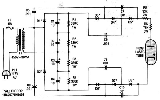 Fonte Para Laser He-Ne Fonte Para Laser He-Ne