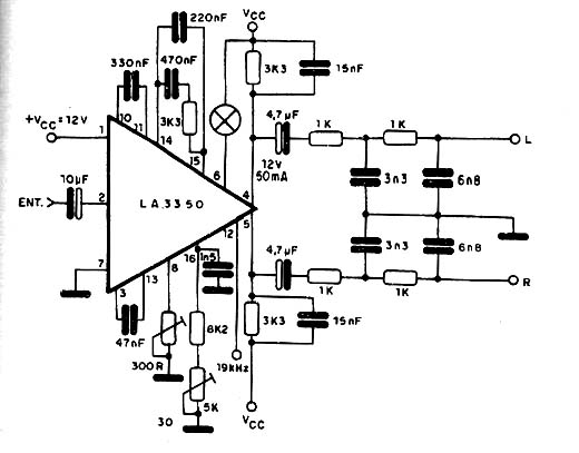 Decodificador FM Estéreo - LA3350 Decodificador FM Estéreo - LA3350