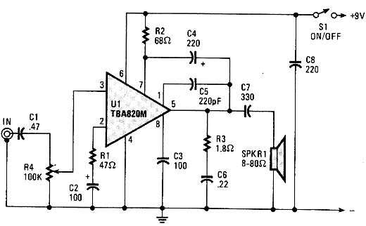  Amplificador TBA820M
