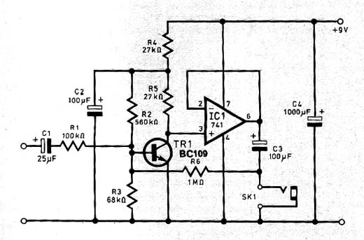  Amplificador Para Fone com o 741
