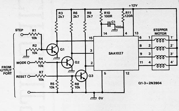 Interface Controle Motor de Passo SAA1027
Interface Controle Motor de Passo SAA1027