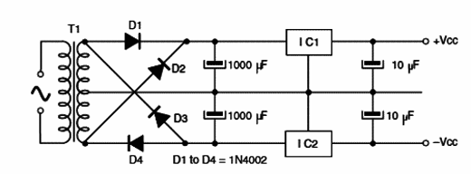 Fonte Simétrica de 1 A
