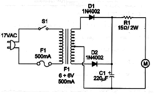 Fonte Para Pequenos Motores de 6 V
