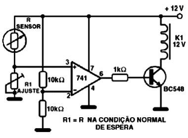 Disparo de Relé com Sensor Resistivo
Disparo de Relé com Sensor Resistivo