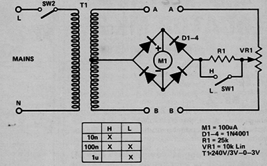 Teste de Capacitores
