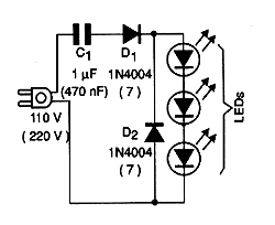  LEDs em 110 V e 220 V 