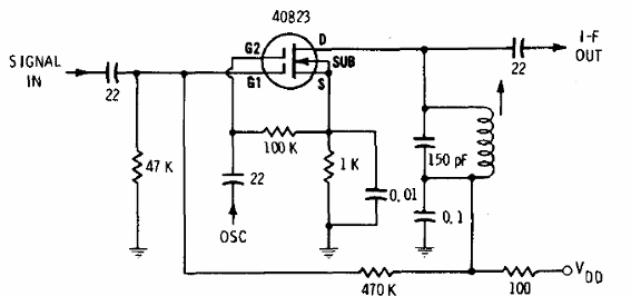 Mixer com MOSFET de RF
Mixer com MOSFET de RF