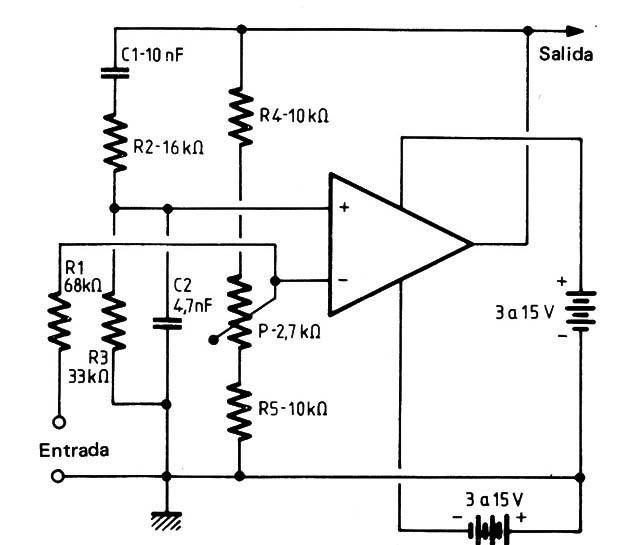 Filtro sintonizado de 1 kHz
Filtro sintonizado de 1 kHz