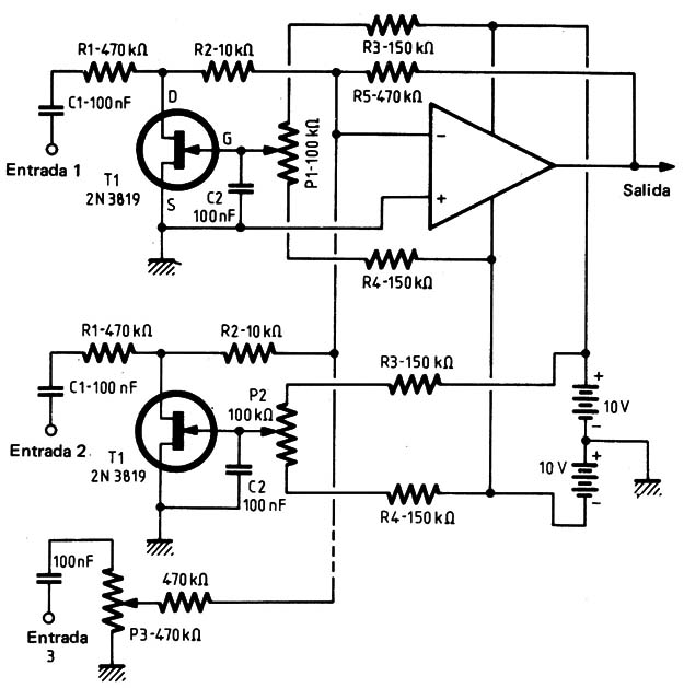 Mixer FET e Operacional
Mixer FET e Operacional