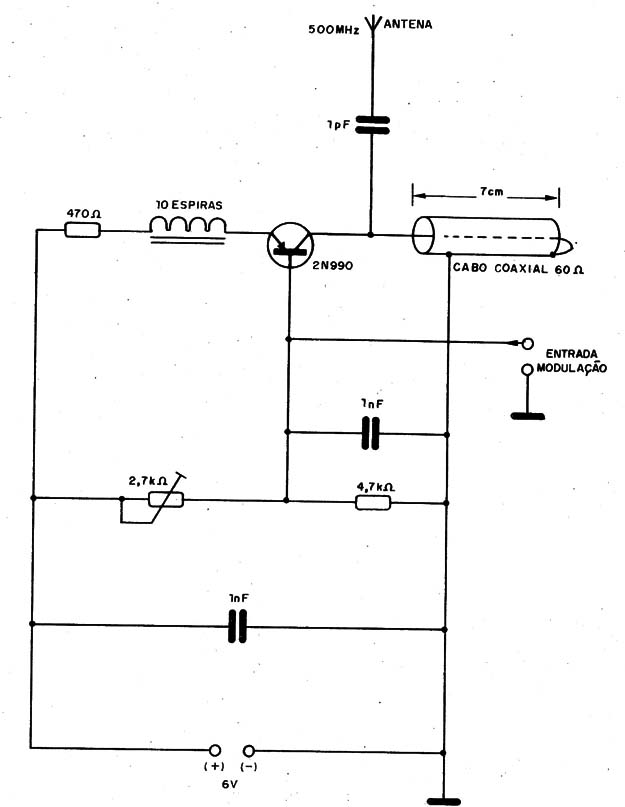 Oscilador de 500 MHz
Oscilador de 500 MHz
