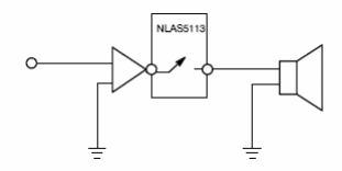 Nesta aplicação o circuito controla diretamente uma carga de baixa impedância.
Nesta aplicação o circuito controla diretamente uma carga de baixa impedância.