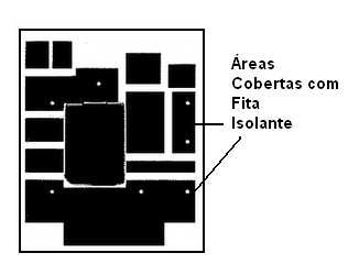 Usando fita isolante. Usando fita isolante.
