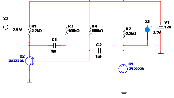 Figura 3 - O circuito tomado como exemplo
Figura 3 - O circuito tomado como exemplo