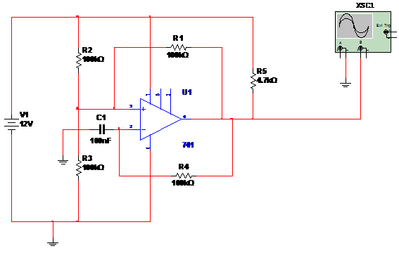 Figura 1 – Configuração do multivibrador
