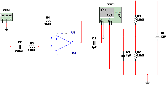 Figura 1 – Circuito do amplificador de ganho 100.
Figura 1 – Circuito do amplificador de ganho 100.
