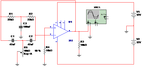 Figura 1 – Diagrama completo do oscilador.
