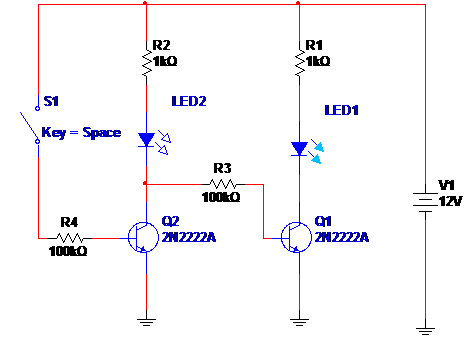 MSB057 - Controle Duplo de LEDs com Dois Transistores
MSB057 - Controle Duplo de LEDs com Dois Transistores