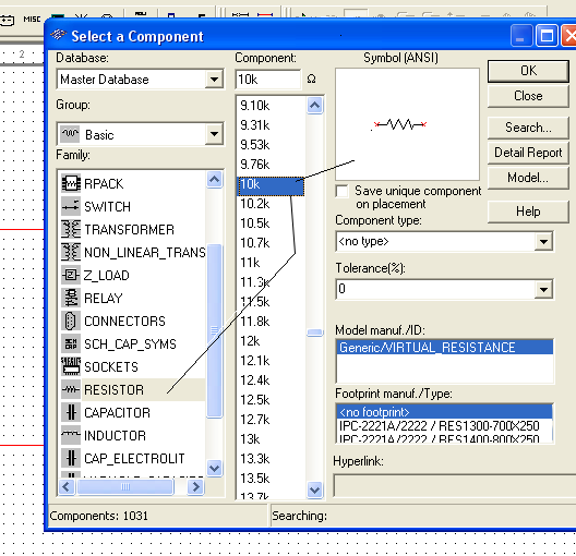 Selecionando um resistor de 10k. 