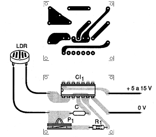 Sugestão de placa do oscilador controlado pela luz 