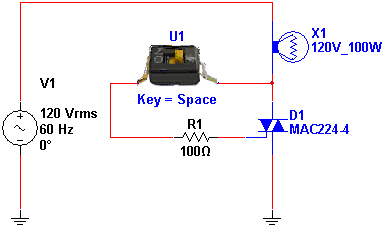 Interruptor de potência com TRIAC. Interruptor de potência com TRIAC.