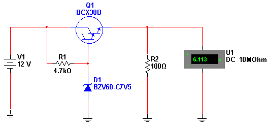  Redutor de 12 V Para 6 V com Darlington 