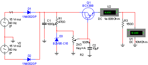  Fonte Variável com 1 Transistor Darlington 