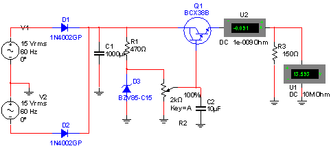 Fonte Variável com 1 Transistor Darlington Fonte Variável com 1 Transistor Darlington