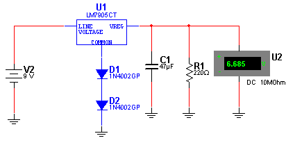 6 V Com o 7805 6 V Com o 7805