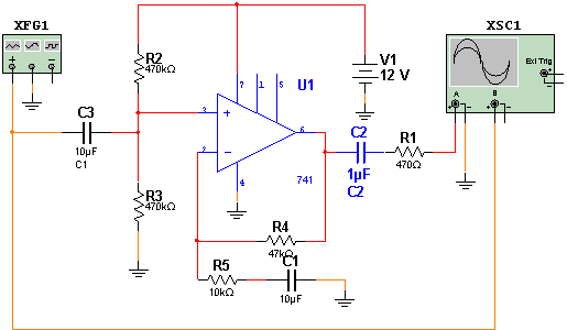 Amplificador Linear até 100 kHz com o 741 Amplificador Linear até 100 kHz com o 741