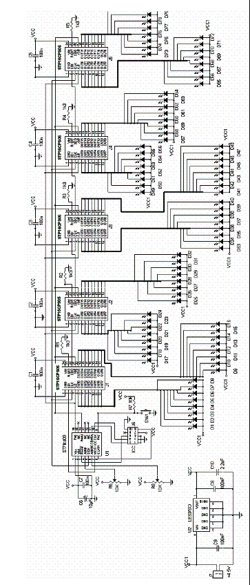 Circuito para 80 LEDs. Circuito para 80 LEDs.