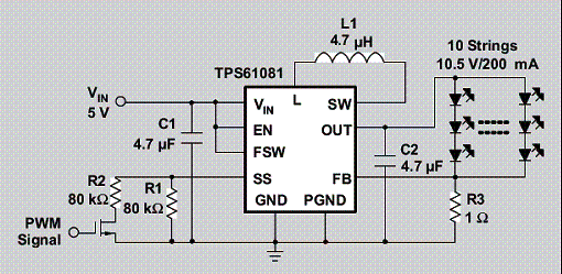 Alimentando WLEDs. 