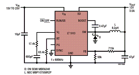 Circuito com 12 V de saída Circuito com 12 V de saída